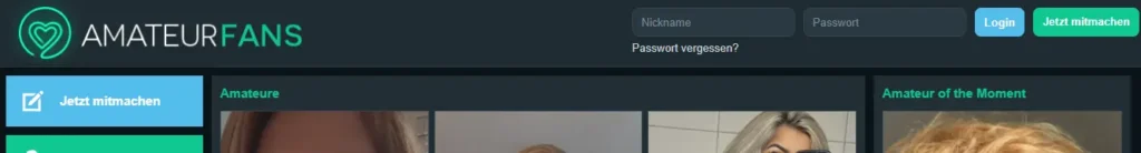 how to login on amateurfans desktop